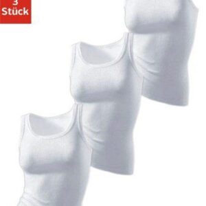 H.I.S Tanktop ohne Seitennähte (3er-Pack) aus weicher Rippqualität aus Baumwolle