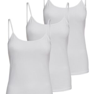 ONLY Tanktop Life Singlet (3-tlg) Figur betont, elastische Baumwollqualität